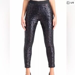 NWT black sequin pants